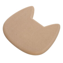3Pcs Khaki Wooden Clay Craft Pottery Molds Cat Plate Forming Set