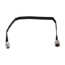 Cavo Passante per Finestra da 40 cm, Cavo Segnale Affidabile, Cavo Resistente Alla Temperatura, Cavo Piatto Nero Argento, Connettore N-Femmina