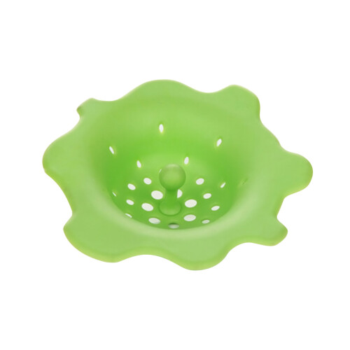 3Pcs Durable Silicone Sink Strainer Green Bathroom & Kitchen Filter