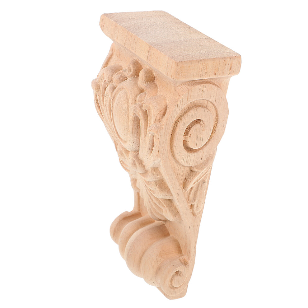 5Pcs Khaki Wooden Corbels Decorative Carved European Style Decor Trim 3652497050654
