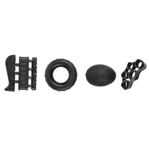 5Pack Grip Strength Trainer Kit Adjustable Count Hand Grip Set with Finger Exerciser Hand Extension Exerciser Black 1