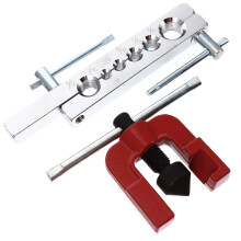 2Pcs Alloy Steel Heavy Duty Flaring Tool Kit with 6 Dies for Pipes