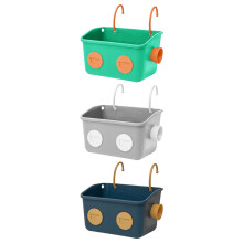 2Sets Bathroom Hanging Drain Basket Abs+pp 3-Tier Organizer with Hooks