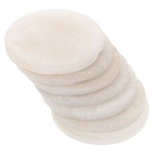 40Pcs White Round Flat Stones for Painting Kids DIY Art and Crafts