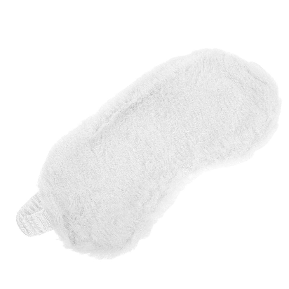 Solustre White 4Pcs Lightweight Plush Sleep Mask Soft Eye Cover For Night