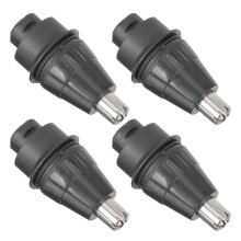 16Pcs Nose Hair Trimmer Replacement Heads Black Steel for Men Grooming