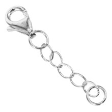 5Pcs Jewelry DIY Silver Chain Extenders for Necklaces Bracelets Crafts