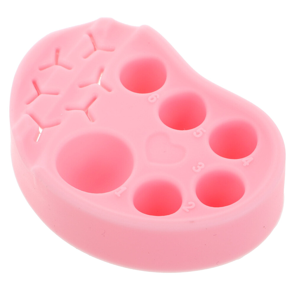 Villcase Pink 3Pcs Durable Silicone Manicure Palette For Nail Art And Makeup
