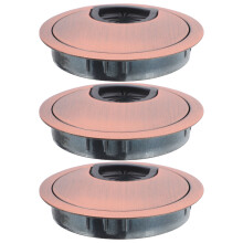 15Pcs Durable Zinc Alloy Cable Hole Covers Desk Wire Grommets Dark Red