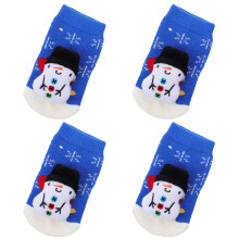 4Paren Paar Adorable Blauwe Babysokken Kinder Vloer