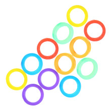 36Pièces Anneaux En Silicone Colorés Pour Identifier Assorties