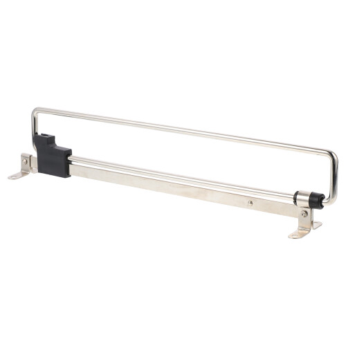 2Sets Adjustable Wardrobe Organizer Rack Silver Iron Plastic Material 1