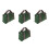 4Pcs Durable Green Canvas Tool Bags Small Wrench and Socket Organizer 4