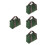 4Pcs Durable Green Canvas Tool Bags Small Wrench and Socket Organizer 8