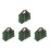 4Pcs Durable Green Canvas Tool Bags Small Wrench and Socket Organizer 10