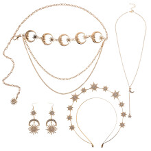 2Sets Sieraden Set Kroon, Oorbellen En Ketting