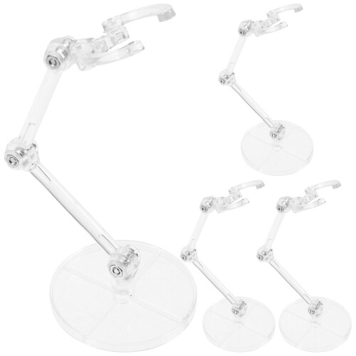 16Stk Weiße Desktop Figurenhalter Kunststoff Modellständer 2