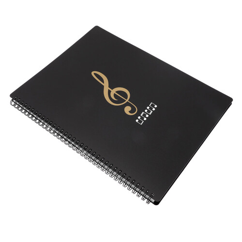 5Pcs Office Music File Folder A4 Paper Organizer Black Durable Design
