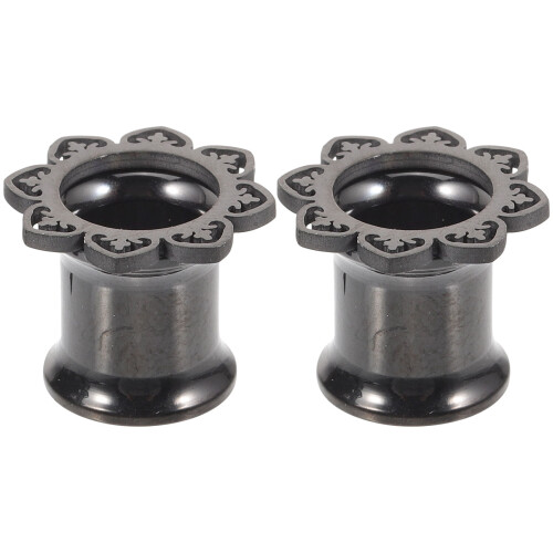3Paare Schwarze Ohrdehner Langlebiger Ohrschmuck 1