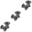3Paare Schwarze Ohrdehner Langlebiger Ohrschmuck 7