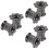 3Paare Schwarze Ohrdehner Langlebiger Ohrschmuck 8