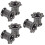 3Paare Schwarze Ohrdehner Langlebiger Ohrschmuck 9