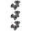 3Paare Schwarze Ohrdehner Langlebiger Ohrschmuck 10
