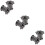 3Paare Schwarze Ohrdehner Langlebiger Ohrschmuck 11