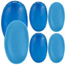 6Pairs Blue Ear Covers Silicone Ear Protectors for Hairdressing