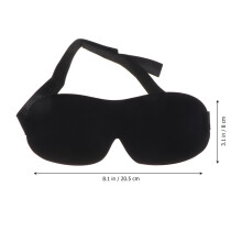 9Stk Schwarze Augenschutz Schlafmaske 3D Form Für