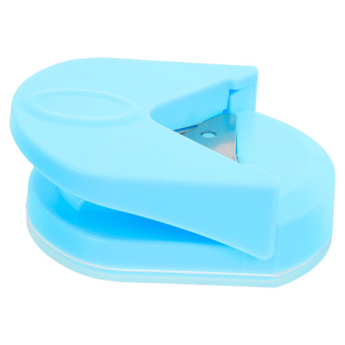 4Pcs Sky-Blue Paper Corner Rounder Punch with Chip Box for Home Use