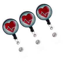 6Pcs Metal Retractable Badge Clips Assorted Color Nurse Id Holders