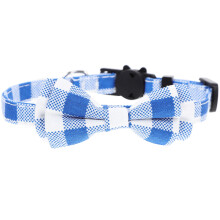 4Pcs Blue Bow Tie Cat Collar with Bell Durable Adjustable Pet Collar