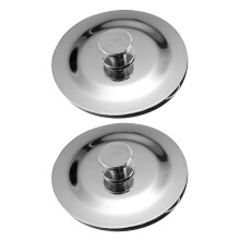 8Pcs Universal Stainless Steel Bathroom Tub Drain Stopper Silver Plugs