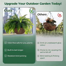 Hanging Planter for Outdoor Plants,Hanging Baskets for Plants Outdoor with Chain, Fabric Hanging Pot for Plants 10inch