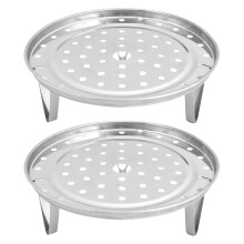 10Pcs Stainless Steel Round Steam Rack with Removable Legs for Cooking