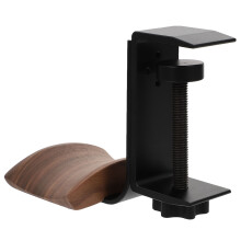 2Ensembles Support Casque Métal Noir Avec Plateau Rangement Bureau