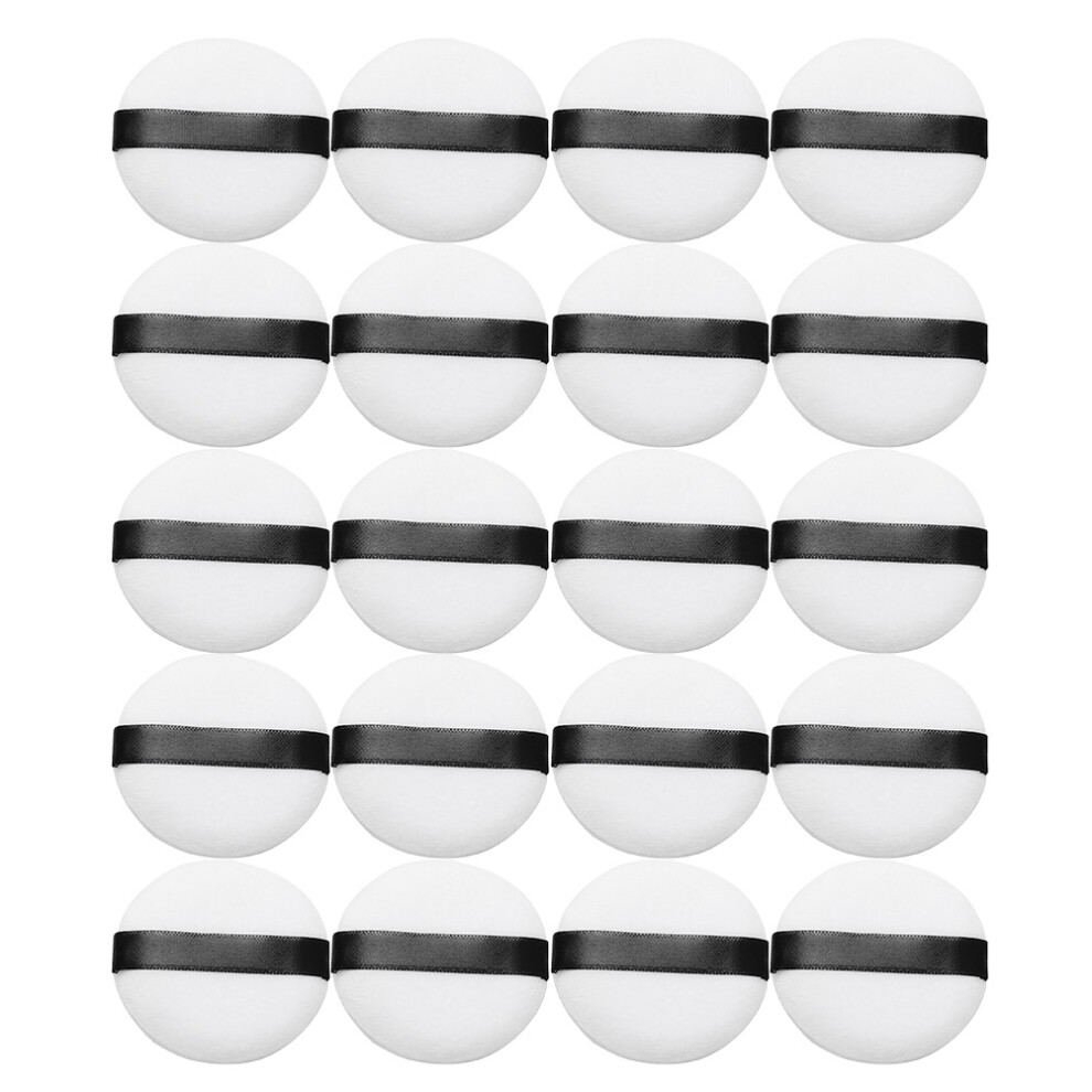 Inoomp White 40Pcs Crystal Velvet Cosmetic Powder Makeup