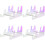 4Stk Transparent Bunter Acryl Keyboardhalter 3 Ebenen 7