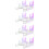 4Stk Transparent Bunter Acryl Keyboardhalter 3 Ebenen 10