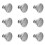 20Pièces Boutons Jeans Taille Métal Argent Ajustables Longue Durée 1