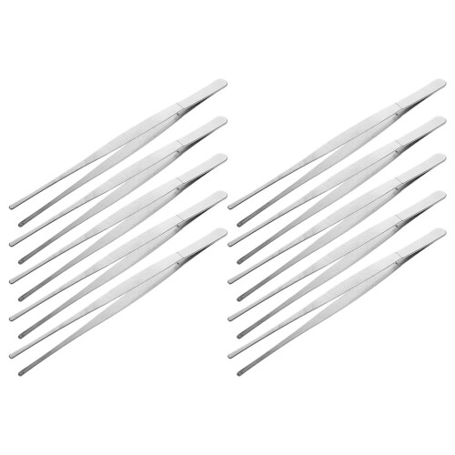 20Pcs Portable Silver Gardening Tweezers Safe Multifunctional Tools