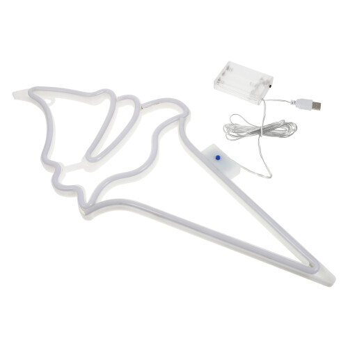 2Pcs White Ice Cream LED Neon Light Ps Decorative Wall Lamp