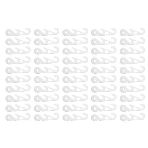 100Pcs White Extender Straps Adjustable Plastic Ear Hook