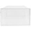 2Pcs Transparent Clamshell Shoes Storage Boxes Plastic White 1