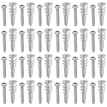200Sets Durable Dry Wall Screw and Anchor Kit for Home Use Silver