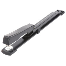 2Pcs Compact Black Stapler Long Reach Desk Stapler for Office Use