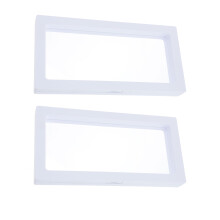 4Pcs White Frames Pe Material Jewelry Storage Cases