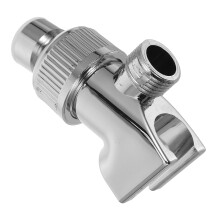 2Pcs No Drilling Shower Head Holder Silver Adjustable Handheld Mount
