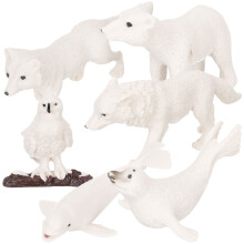 12Pcs Kids Animal Toys White Miniature Figures Educational Play Set